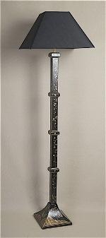 ALEXANDERS 132CM BLACK CHINOISERIE FLOOR LAMP